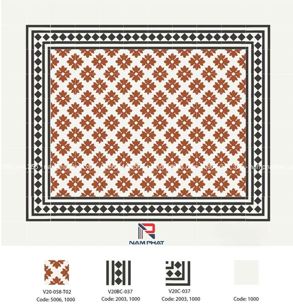 Gạch bông cổ điển NPTGB011