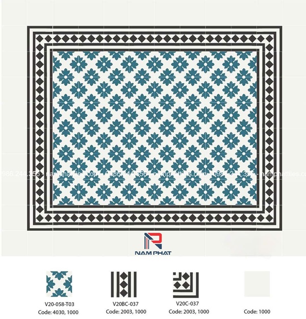 Gạch bông cổ điển NPTGB012