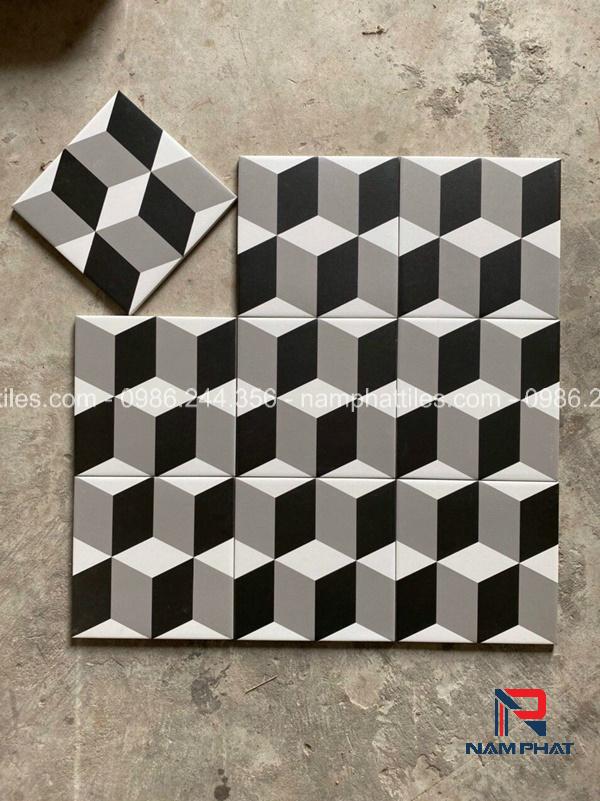 Gạch bông men 20x20 cm mã NPBM009